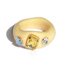 Wholesale Jewelry Ig Style Geometric Resin Rhinestones Inlay Rings