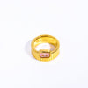 Retro Square Stainless Steel 18k Gold Plated Zircon Rings In Bulk