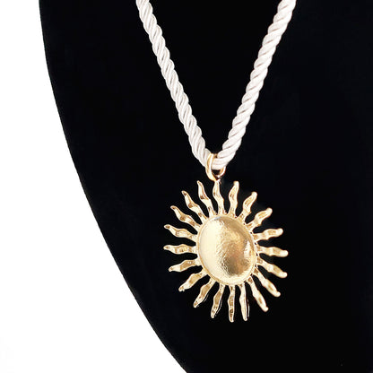 Casual Simple Style Sun Flower Alloy Women's Pendant Necklace Long Necklace