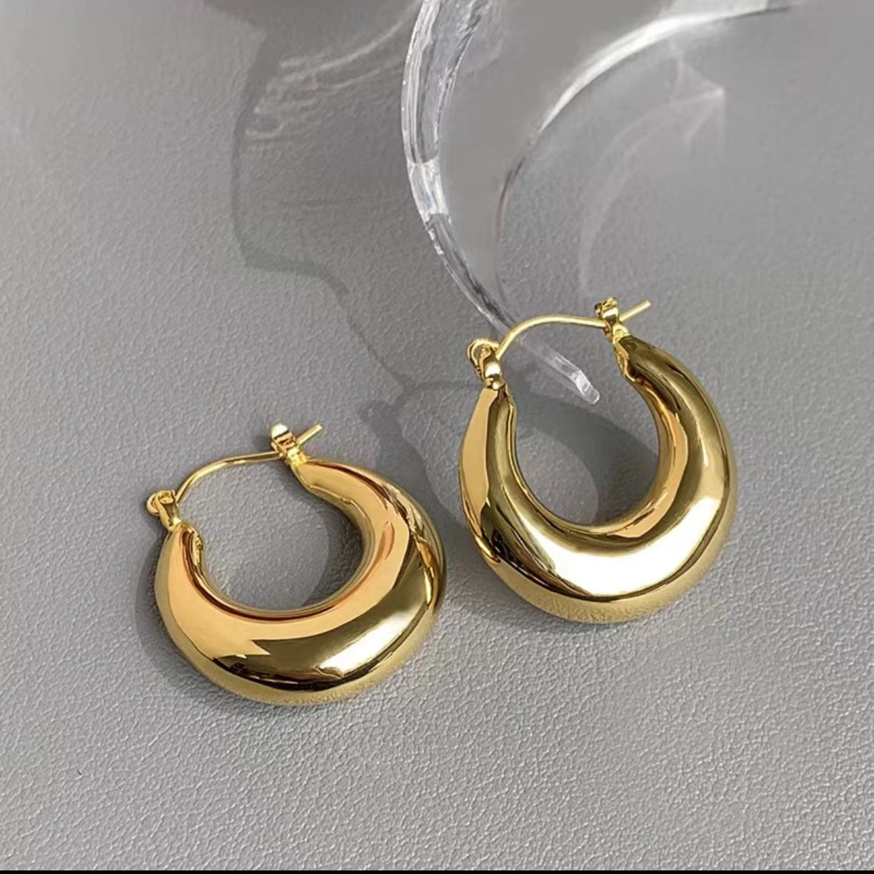 1 Pair Casual Simple Style U Shape Plating Copper Earrings