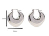 1 Pair Simple Style Solid Color Stainless Steel Hoop Earrings