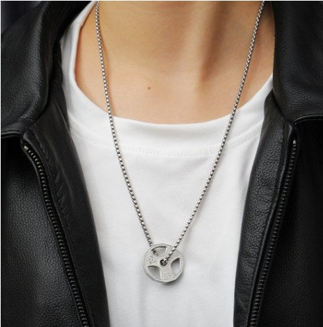 Casual Geometric Titanium Steel Pendant Necklace