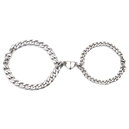 Modern Style Bear Heart Shape Stainless Steel Bracelets