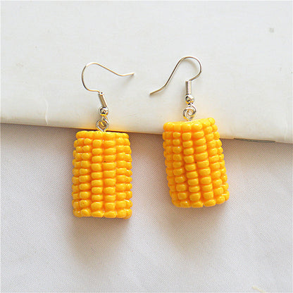 1 Pair Cute Fruit Resin Drop Earrings