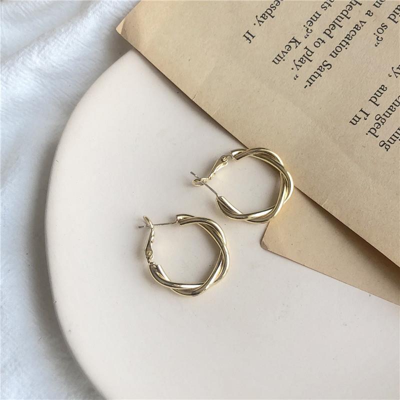 1 Pair Simple Style Geometric Plating Alloy Earrings