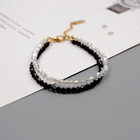 Simple Style Geometric Artificial Crystal Beaded Women's Bracelets