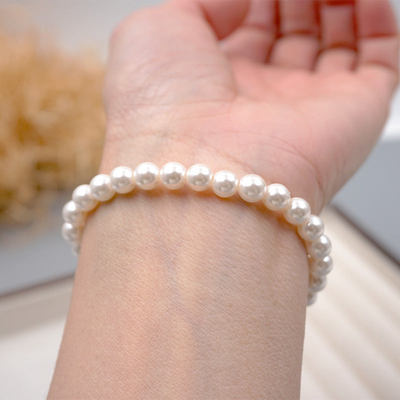Simple Style Geometric Imitation Pearl Women's Bracelets