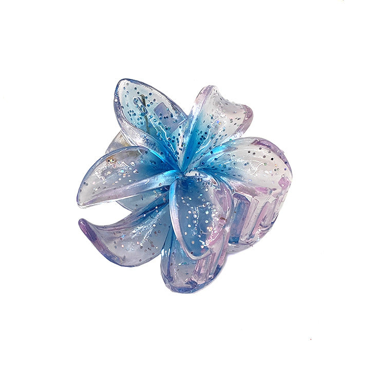 Sweet Simple Style Flower Plastic Hair Claws