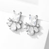 1 Pair Glam Romantic Square Water Droplets Plating Inlay Copper Zircon White Gold Plated Gold Plated Earrings