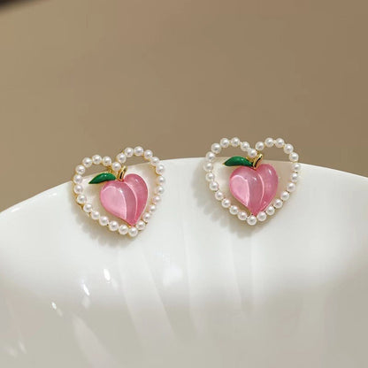 1 Pair Elegant Geometric Plating Inlay Alloy Artificial Pearls Rhinestones Earrings