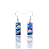 1 Pair French Style Pastoral Cartoon Inlay 304 Stainless Steel Glass Drop Earrings