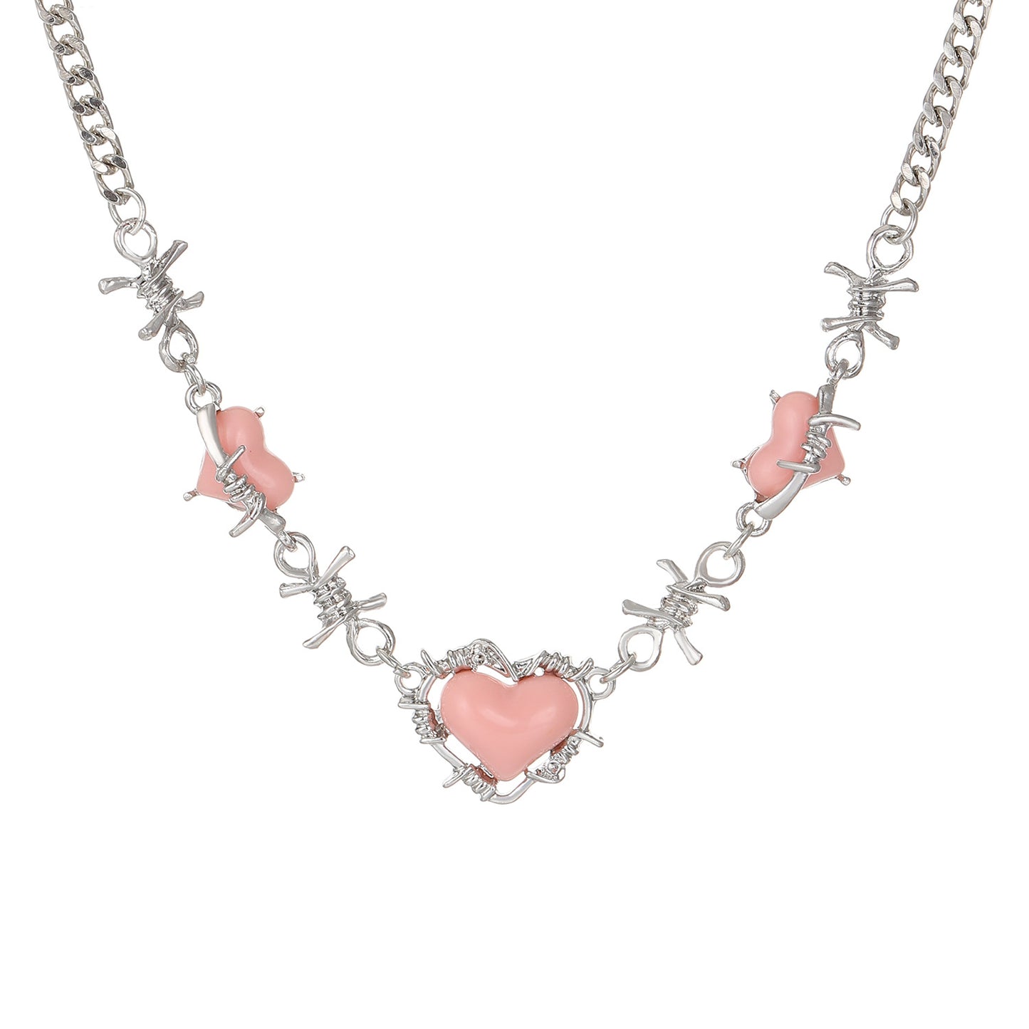 1 Piece Sweet Heart Shape Alloy Plating Artificial Rhinestones Women's Necklace