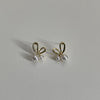 1 Pair Elegant Sweet Leaf Heart Shape Flower Inlay Alloy Artificial Pearls Opal Zircon Earrings