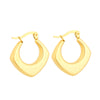 1 Pair Modern Style Simple Style Solid Color Plating Stainless Steel 18k Gold Plated Earrings