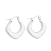 1 Pair Modern Style Simple Style Solid Color Plating Stainless Steel 18k Gold Plated Earrings