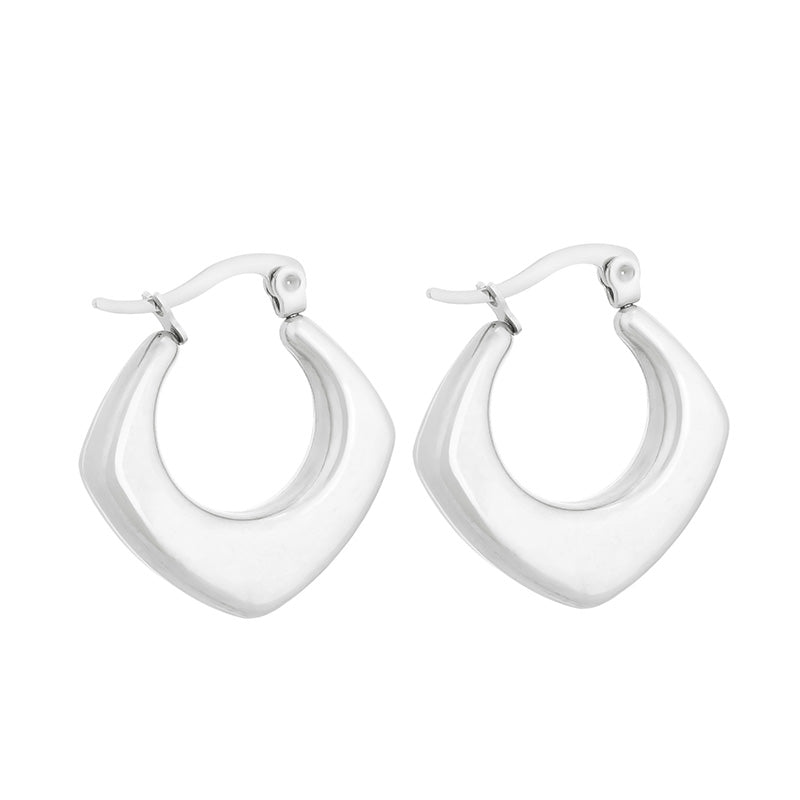 1 Pair Modern Style Simple Style Solid Color Plating Stainless Steel 18k Gold Plated Earrings