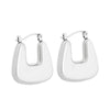 1 Pair Modern Style Simple Style Solid Color Plating Stainless Steel 18k Gold Plated Earrings