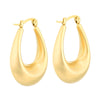 1 Pair Modern Style Simple Style Solid Color Plating Stainless Steel 18k Gold Plated Earrings