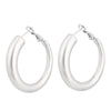 1 Pair Modern Style Simple Style Solid Color Plating Stainless Steel 18k Gold Plated Earrings