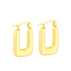 1 Pair Modern Style Simple Style Solid Color Plating Stainless Steel 18k Gold Plated Earrings