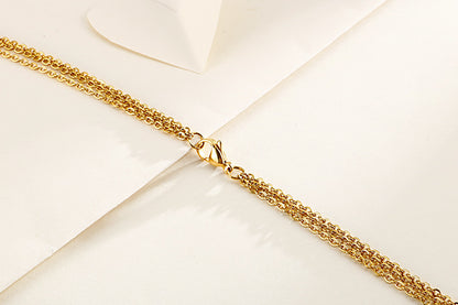 Korean Simple Stainless Chain Three-layer Chain Necklace Wholesale Gooddiy