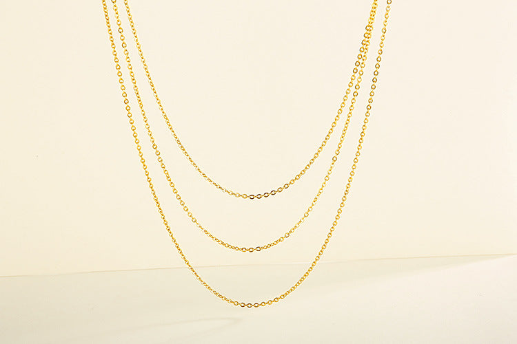 Korean Simple Stainless Chain Three-layer Chain Necklace Wholesale Gooddiy