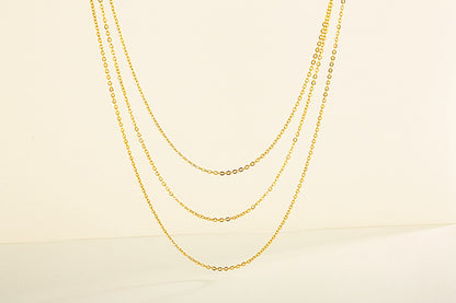 Korean Simple Stainless Chain Three-layer Chain Necklace Wholesale Gooddiy