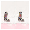 1 Pair Hip-hop Punk Hat Star Boots Plating Inlay Stainless Steel Zircon 18k Gold Plated Gold Plated Ear Studs