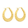 1 Pair Modern Style Solid Color Plating Stainless Steel 18k Gold Plated Earrings