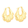 1 Pair Modern Style Solid Color Plating Stainless Steel 18k Gold Plated Earrings