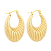 1 Pair Modern Style Solid Color Plating Stainless Steel 18k Gold Plated Earrings