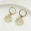 1 Pair Simple Style Animal Cross Airplane Plating Stainless Steel 14k Gold Plated Earrings