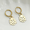 1 Pair Simple Style Animal Cross Airplane Plating Stainless Steel 14k Gold Plated Earrings