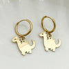 1 Pair Simple Style Animal Cross Airplane Plating Stainless Steel 14k Gold Plated Earrings