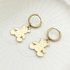 1 Pair Simple Style Animal Cross Airplane Plating Stainless Steel 14k Gold Plated Earrings