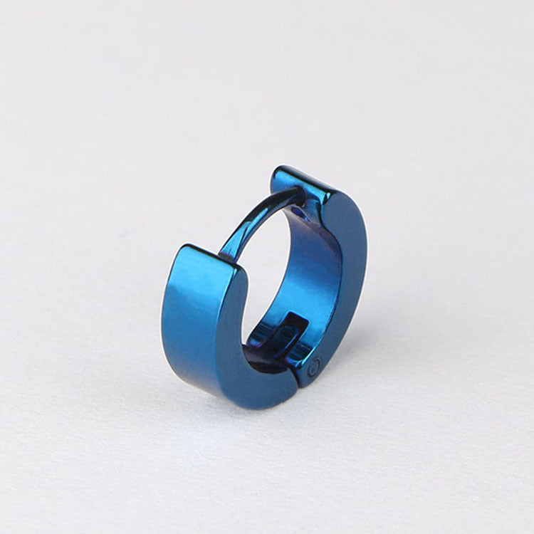 1 Piece Casual Solid Color Plating Titanium Steel Earrings