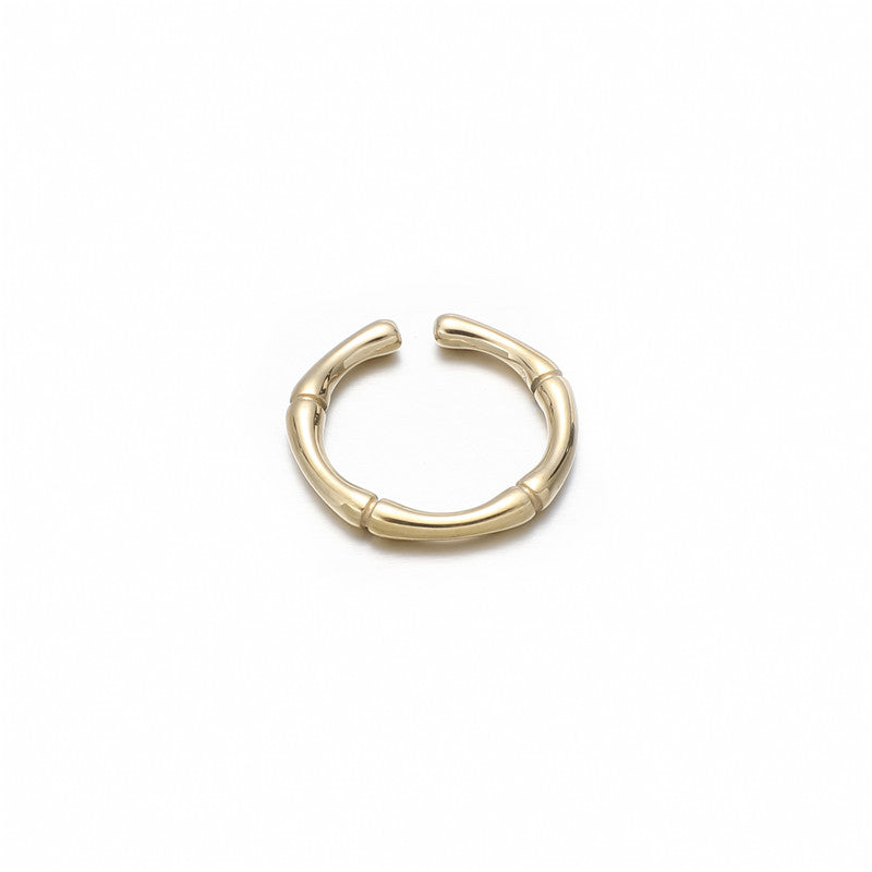 Simple Style Round Knot Stainless Steel Plating 18k Gold Plated Open Rings