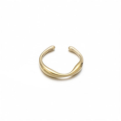 Simple Style Round Knot Stainless Steel Plating 18k Gold Plated Open Rings