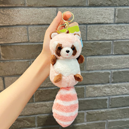 Cute Raccoon Pp Cotton Women'S Bag Pendant Keychain