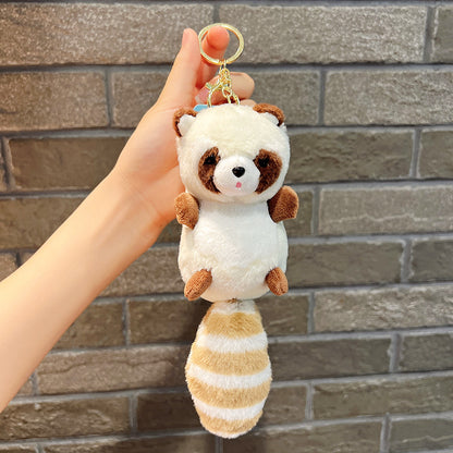 Cute Raccoon Pp Cotton Women'S Bag Pendant Keychain