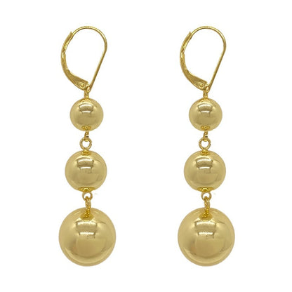 1 Pair Streetwear Ball Alloy Dangling Earrings