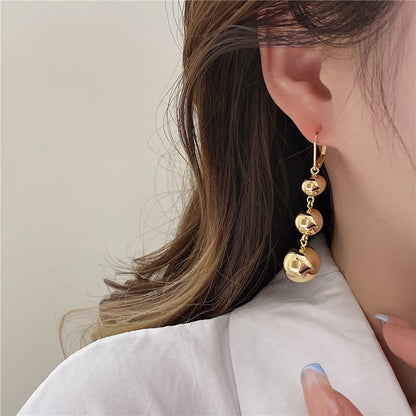 1 Pair Streetwear Ball Alloy Dangling Earrings