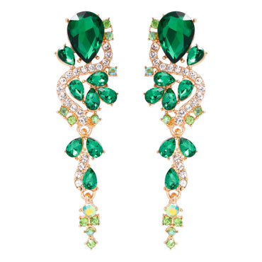 1 Pair Simple Style Water Droplets Inlay Alloy Zircon Drop Earrings