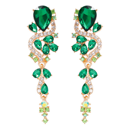 1 Pair Simple Style Water Droplets Inlay Alloy Zircon Drop Earrings