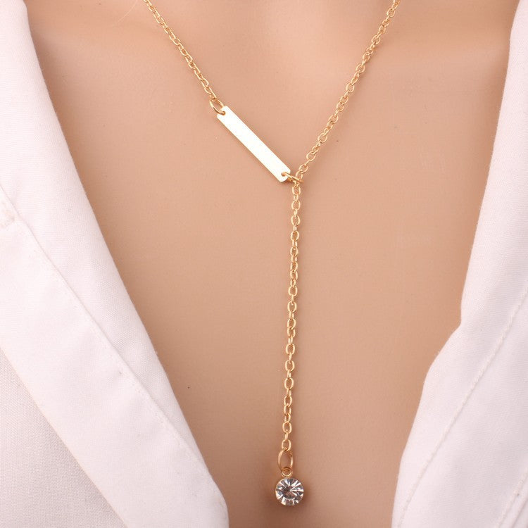 Simple Style Leaf Gold Plated Alloy Wholesale Pendant Necklace