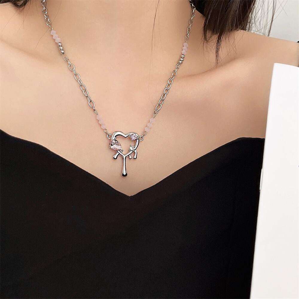 Commute Heart Shape Gold Plated Alloy Wholesale Necklace