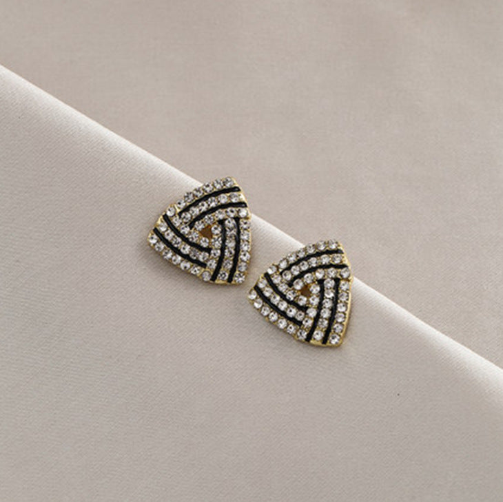 1 Pair Elegant Lady Geometric Heart Shape Inlay Alloy Artificial Rhinestones Artificial Pearls Drop Earrings