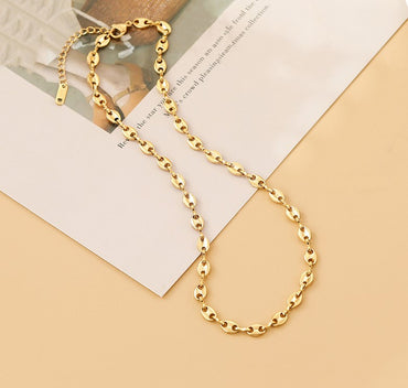 Wholesale Lady Geometric Solid Color Titanium Steel Bracelets Necklace