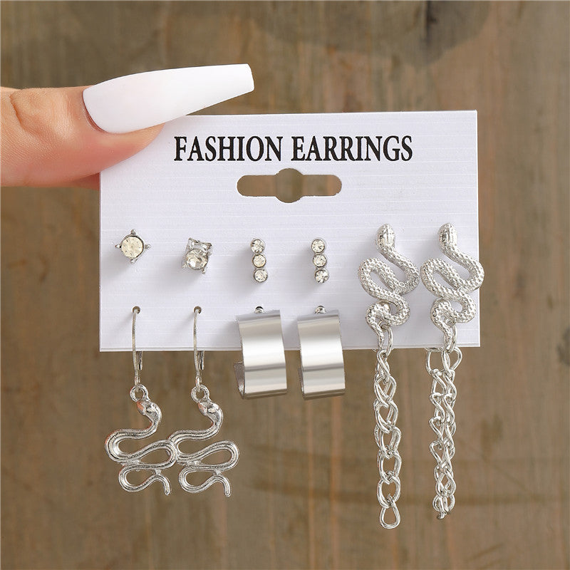 1 Set Simple Style Butterfly Inlay Alloy Pearl Earrings