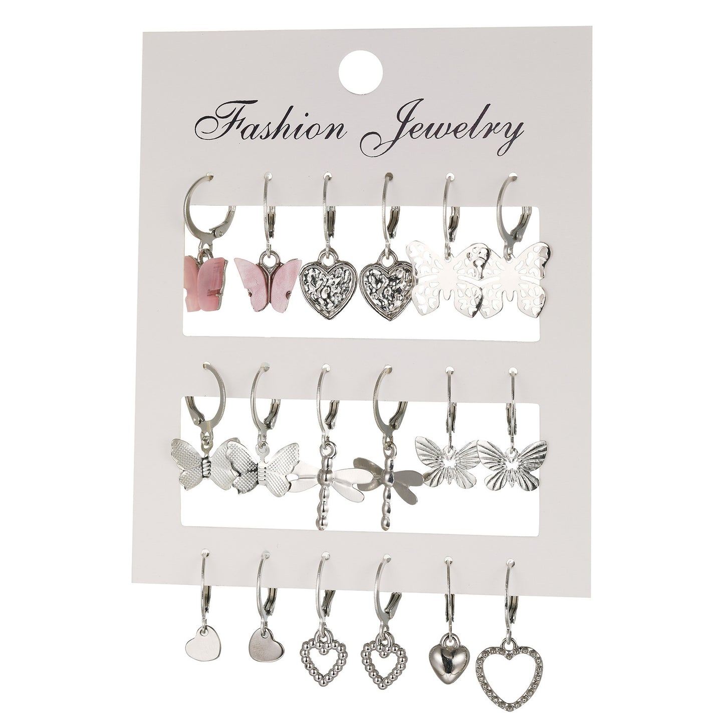 1 Set Simple Style Butterfly Inlay Alloy Pearl Earrings